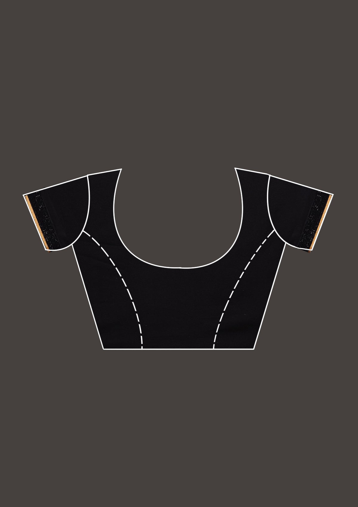 Black Sequins Georgette Saree - Koskii