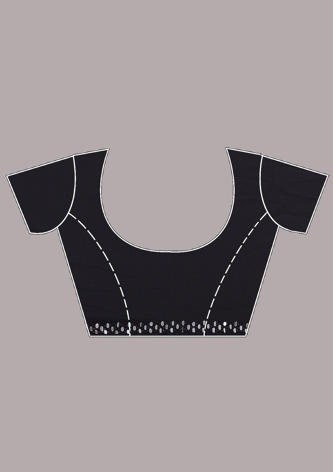 Black Sequins Georgette Saree-Koskii