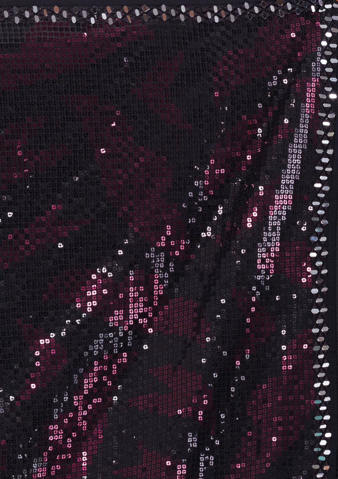 Black Sequins Georgette Saree-Koskii