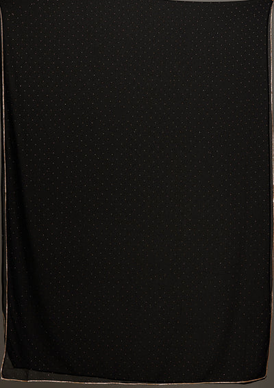 Black Threadwork Georgette Salwar Suit-Koskii