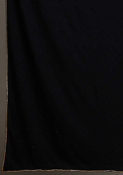 Black Zariwork Georgette Salwar Suit-Koskii