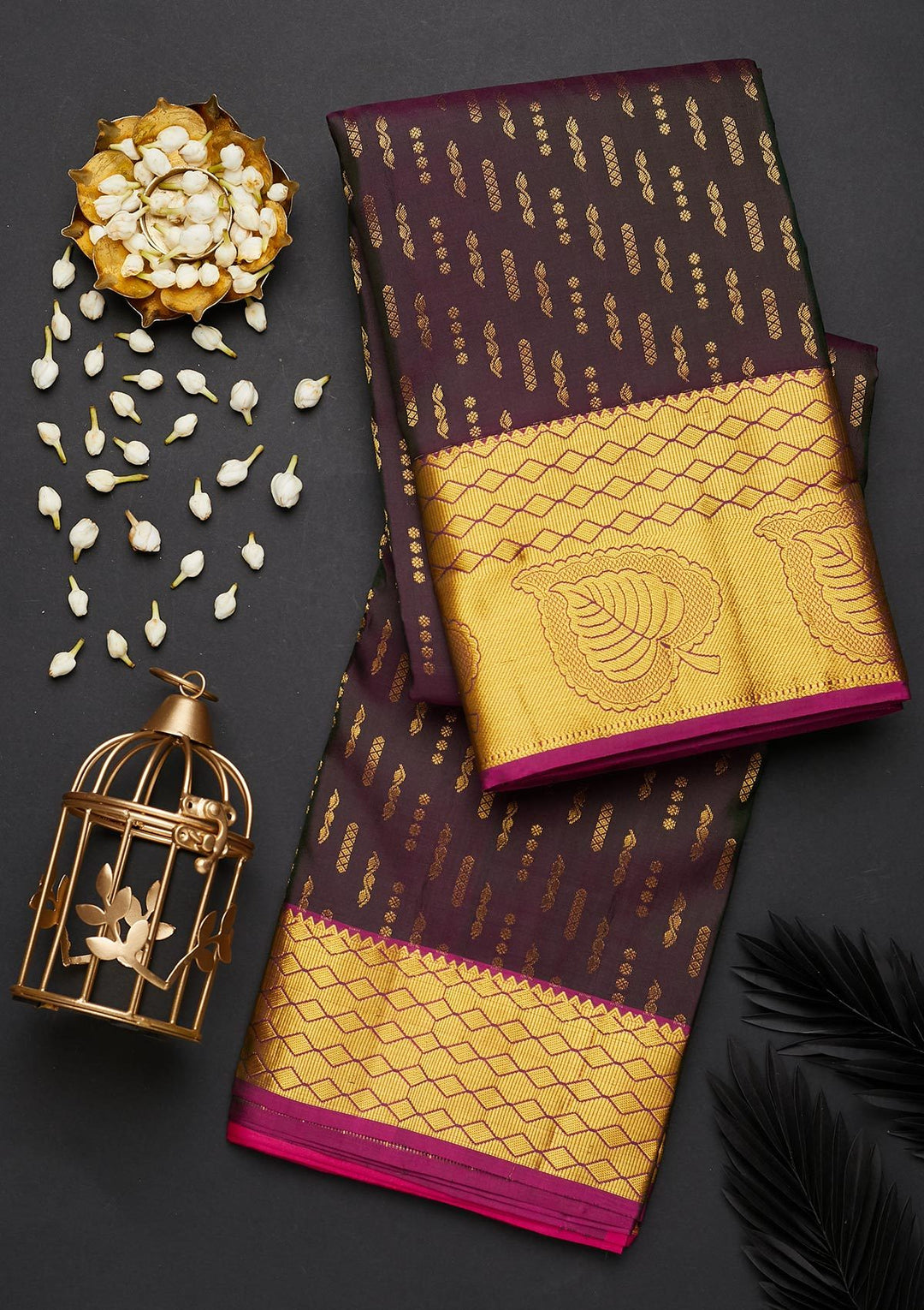 Black Zariwork Pure Silk Designer Saree - Koskii