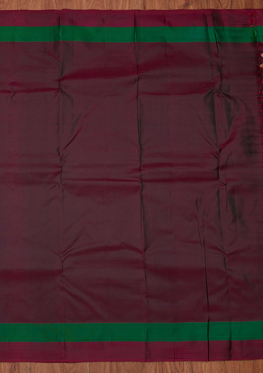 Bottle Green Zariwork Pure Silk Designer Unstitched Saree - Koskii