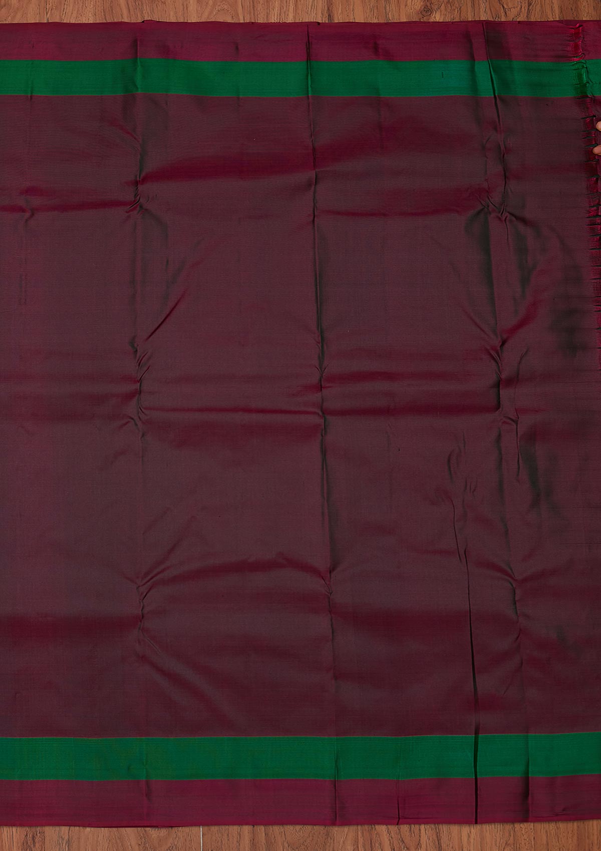 Bottle Green Zariwork Pure Silk Designer Unstitched Saree - Koskii