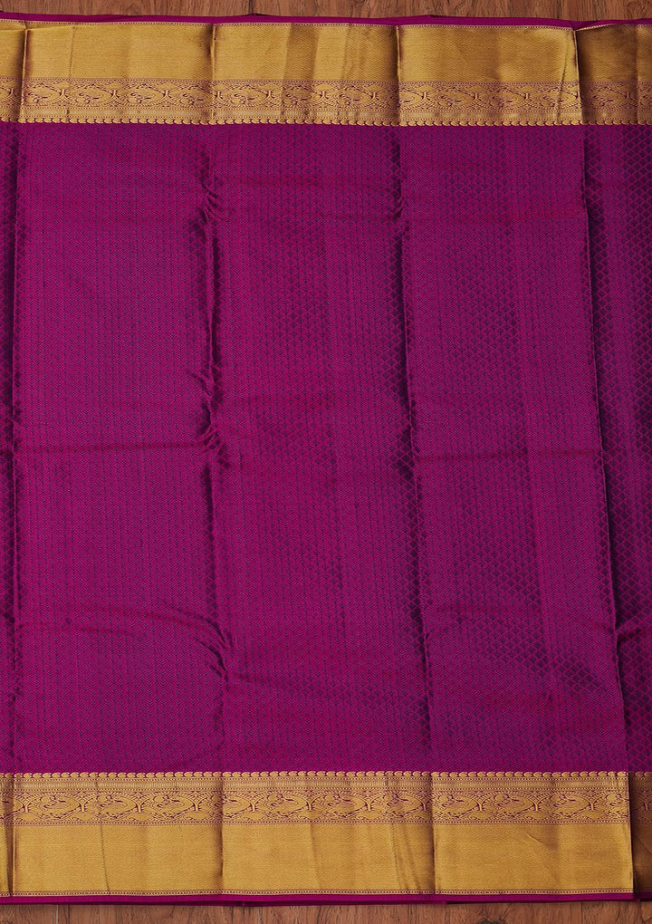 Bottle Green Zariwork Pure Silk Designer Unstitched Saree - Koskii