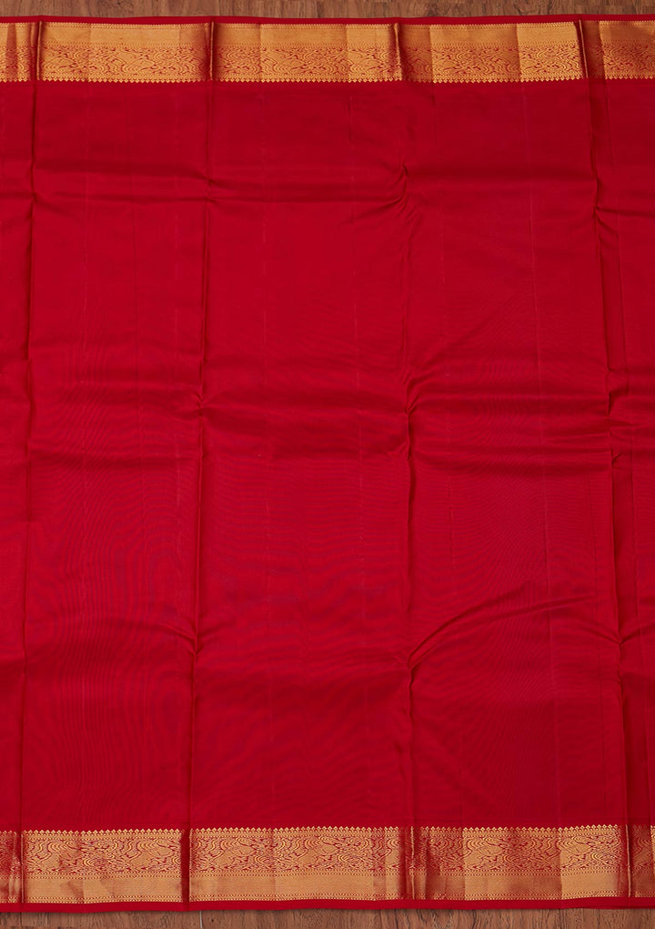 Bottle Green Zariwork Pure Silk Designer Unstitched Saree - Koskii