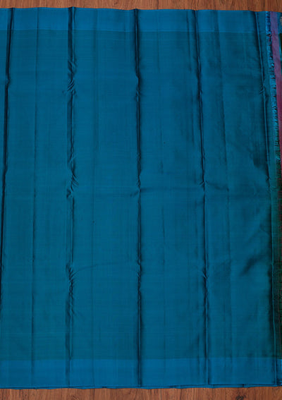 Bottle Green Zariwork Pure Silk Designer Unstitched Saree - Koskii