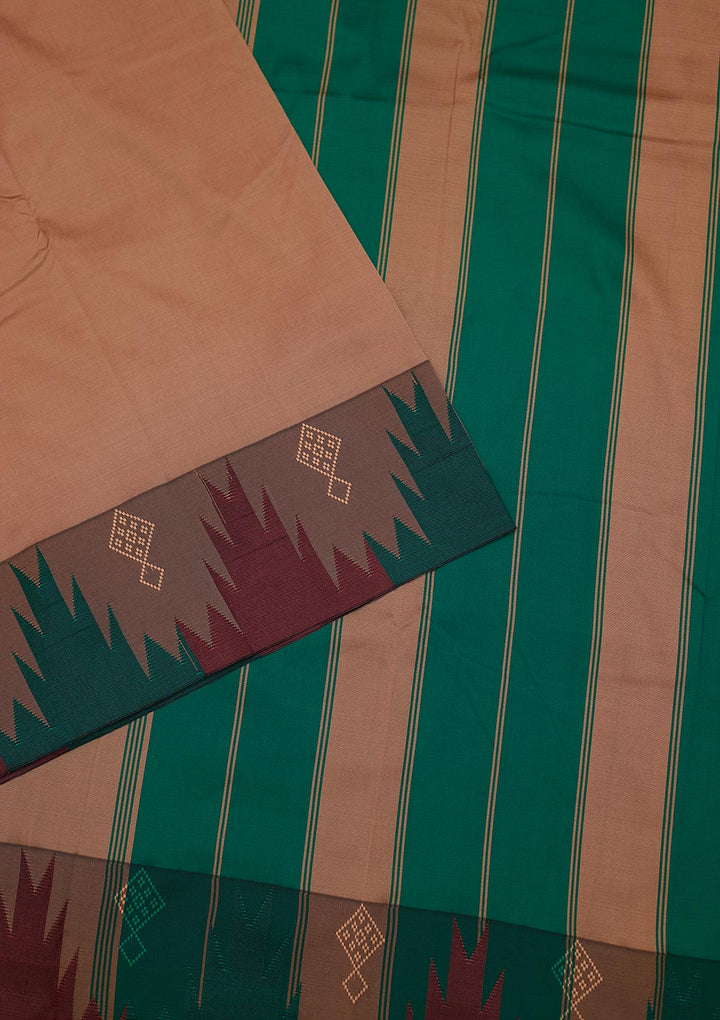 Brown Zariwork Art Silk Saree - Koskii