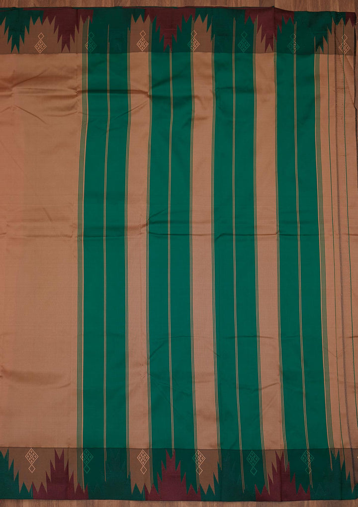 Brown Zariwork Art Silk Saree - Koskii