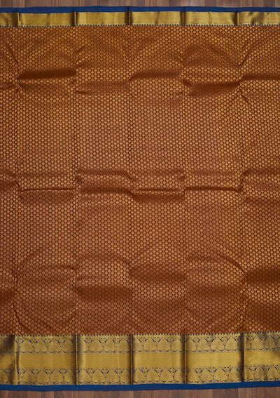 Brown Zariwork Pure Silk Saree-Koskii