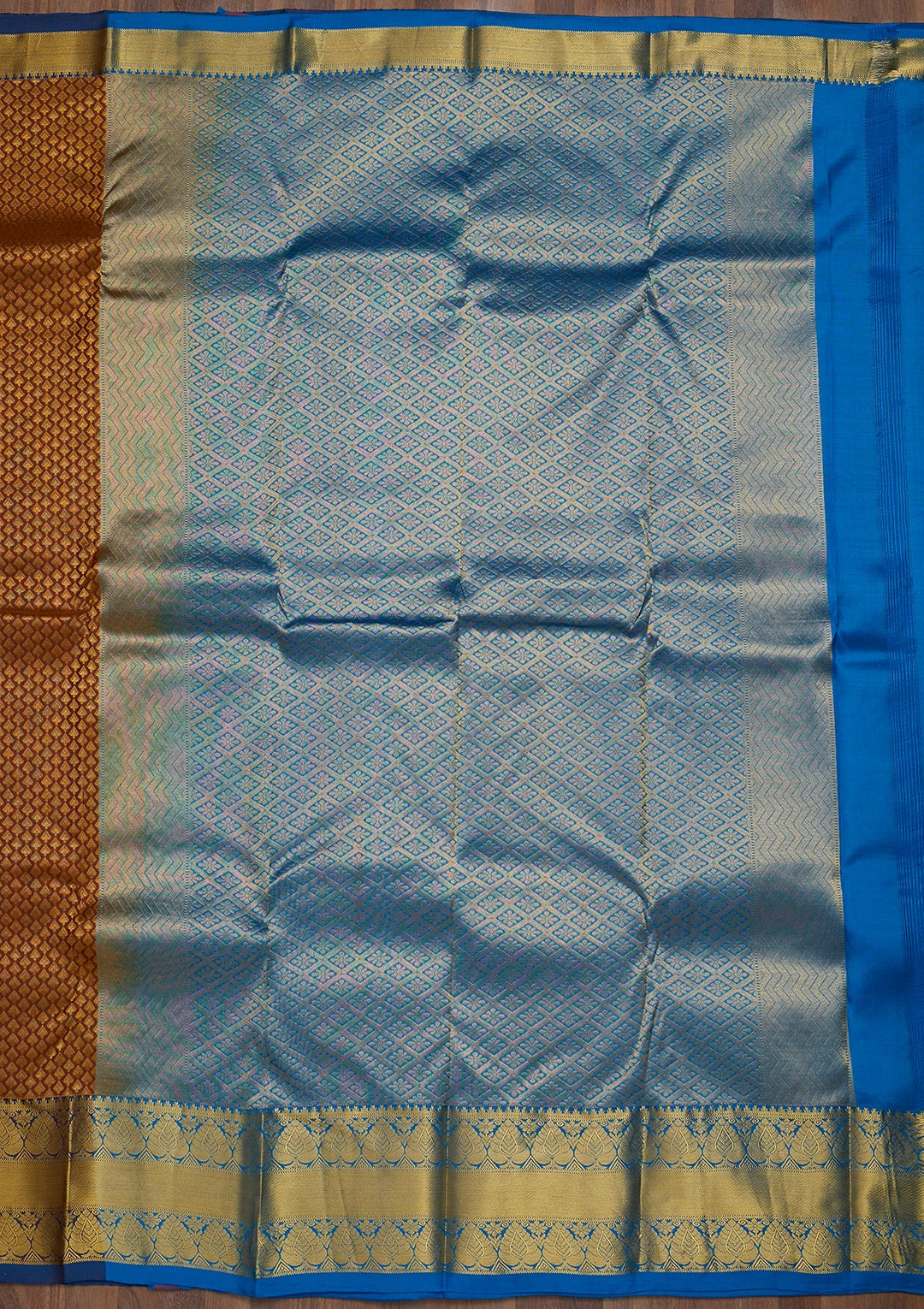 Brown Zariwork Pure Silk Saree-Koskii
