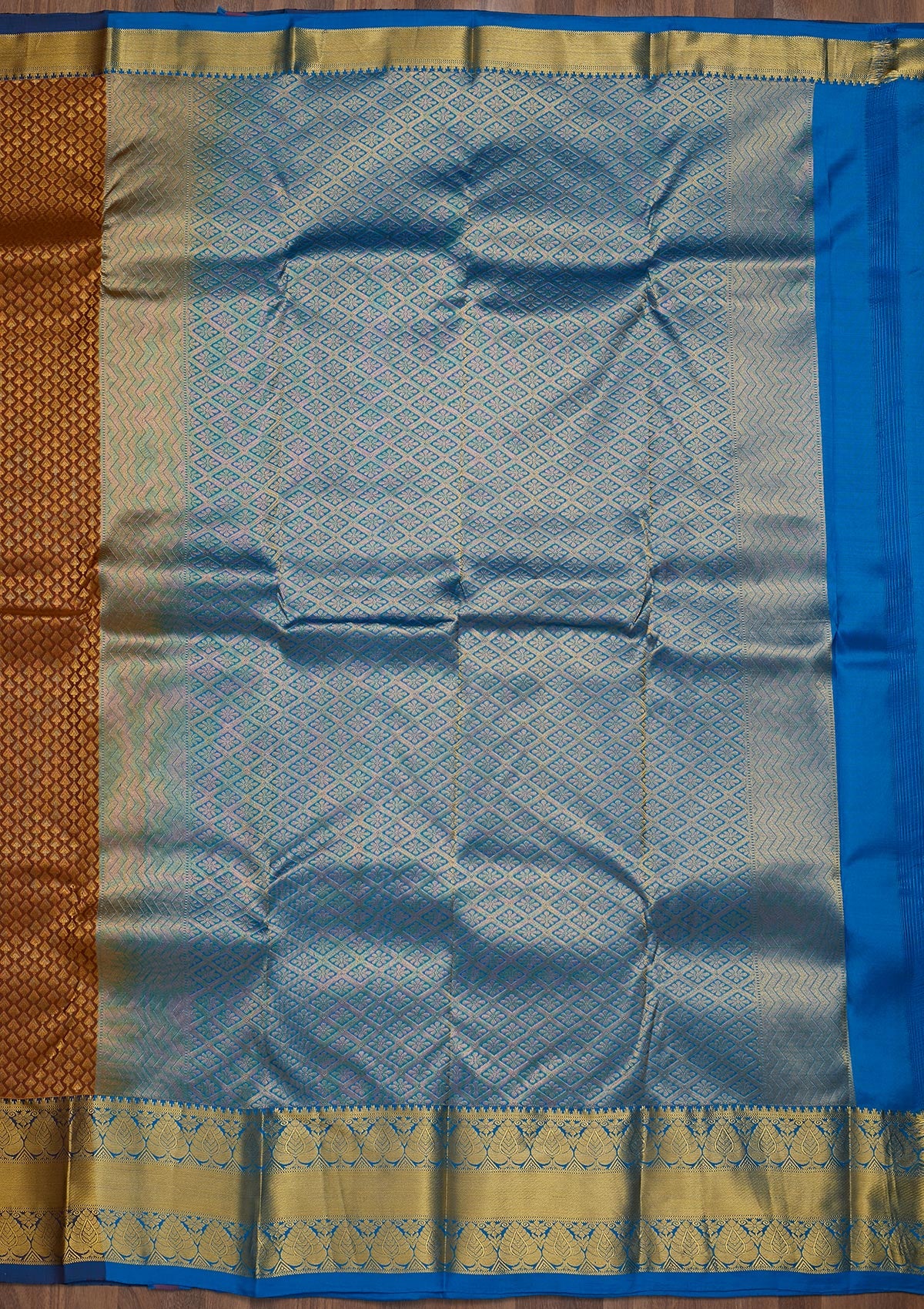 Brown Zariwork Pure Silk Saree-Koskii
