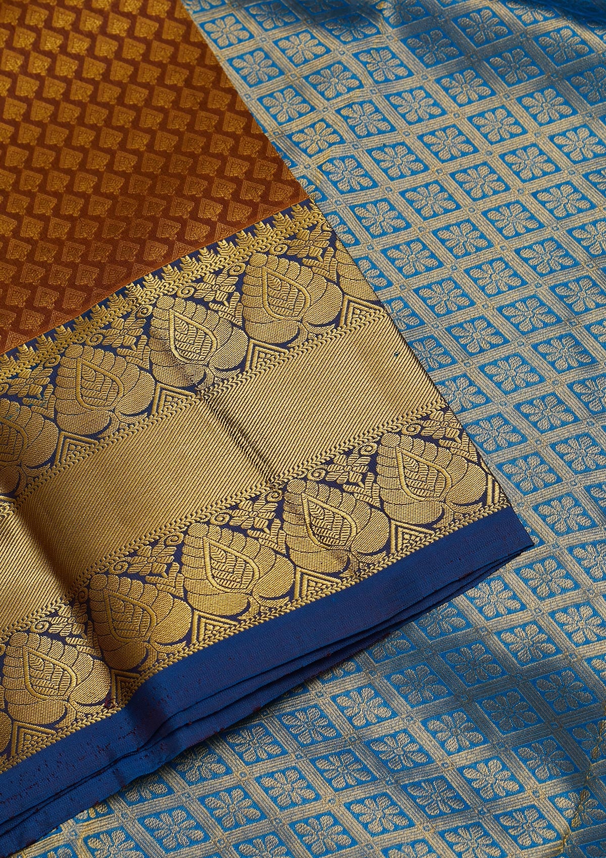Brown Zariwork Pure Silk Saree-Koskii