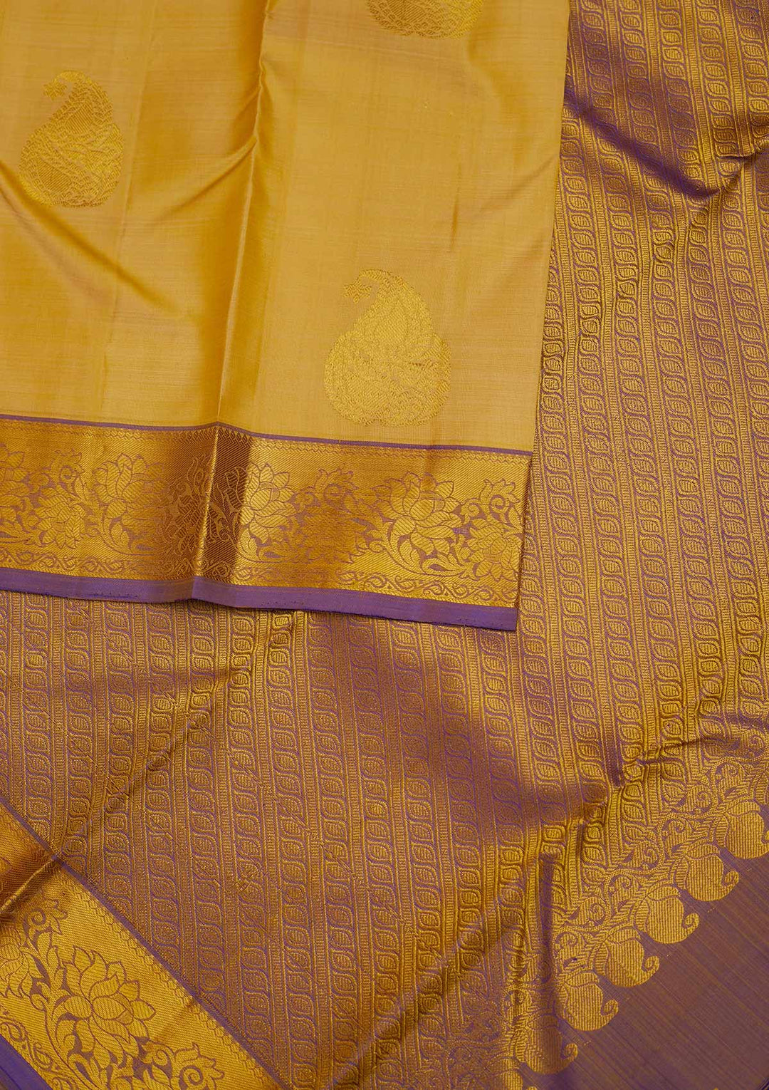 Cream Zariwork Pure Silk Designer Saree - Koskii