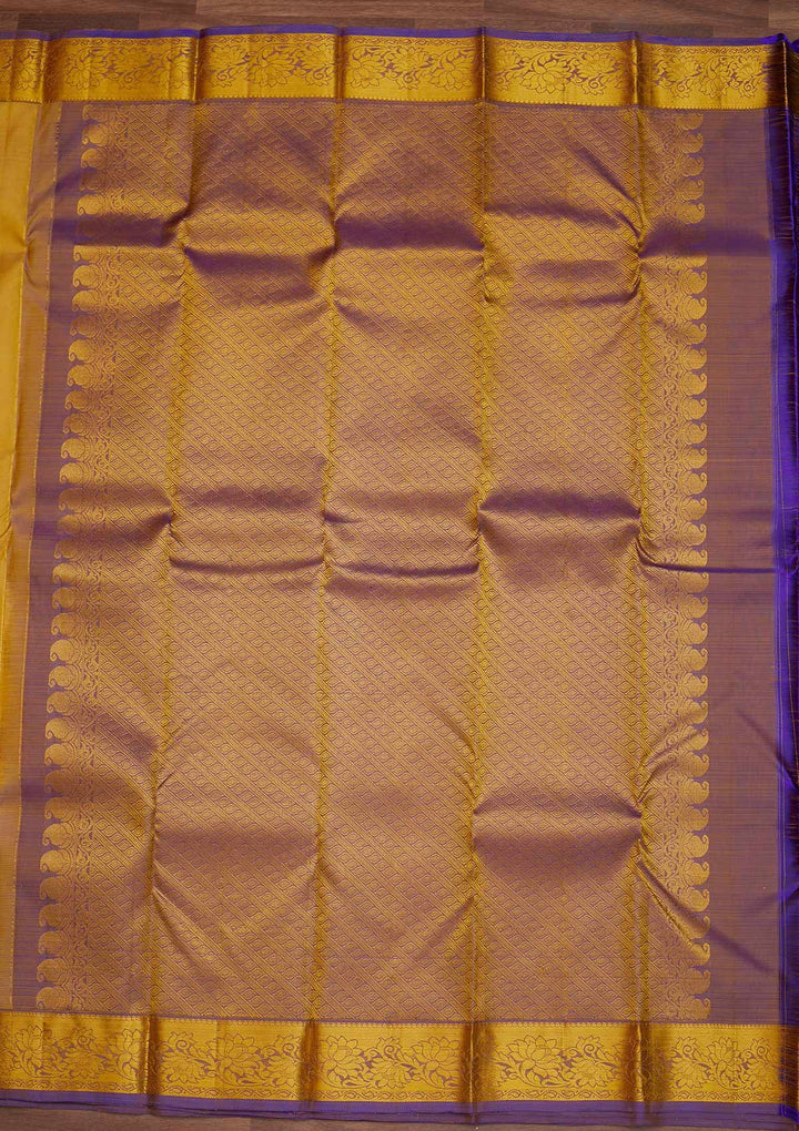 Cream Zariwork Pure Silk Designer Saree - Koskii