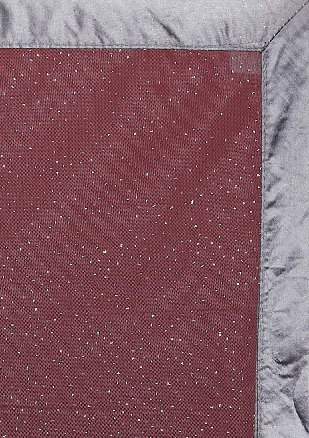 Dark Grey Glitter Net Designer Gown - Koskii