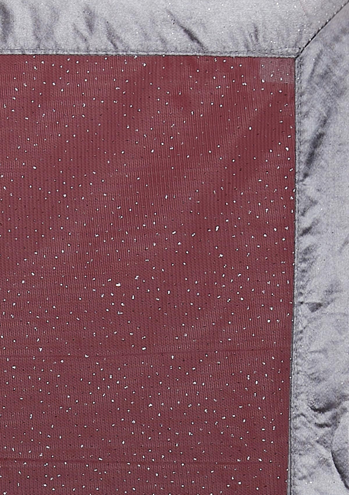 Dark Grey Glitter Net Designer Gown - Koskii