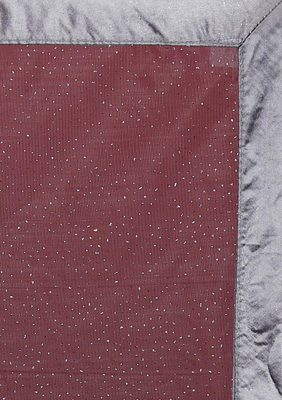 Dark Grey Glitter Net Designer Gown - Koskii