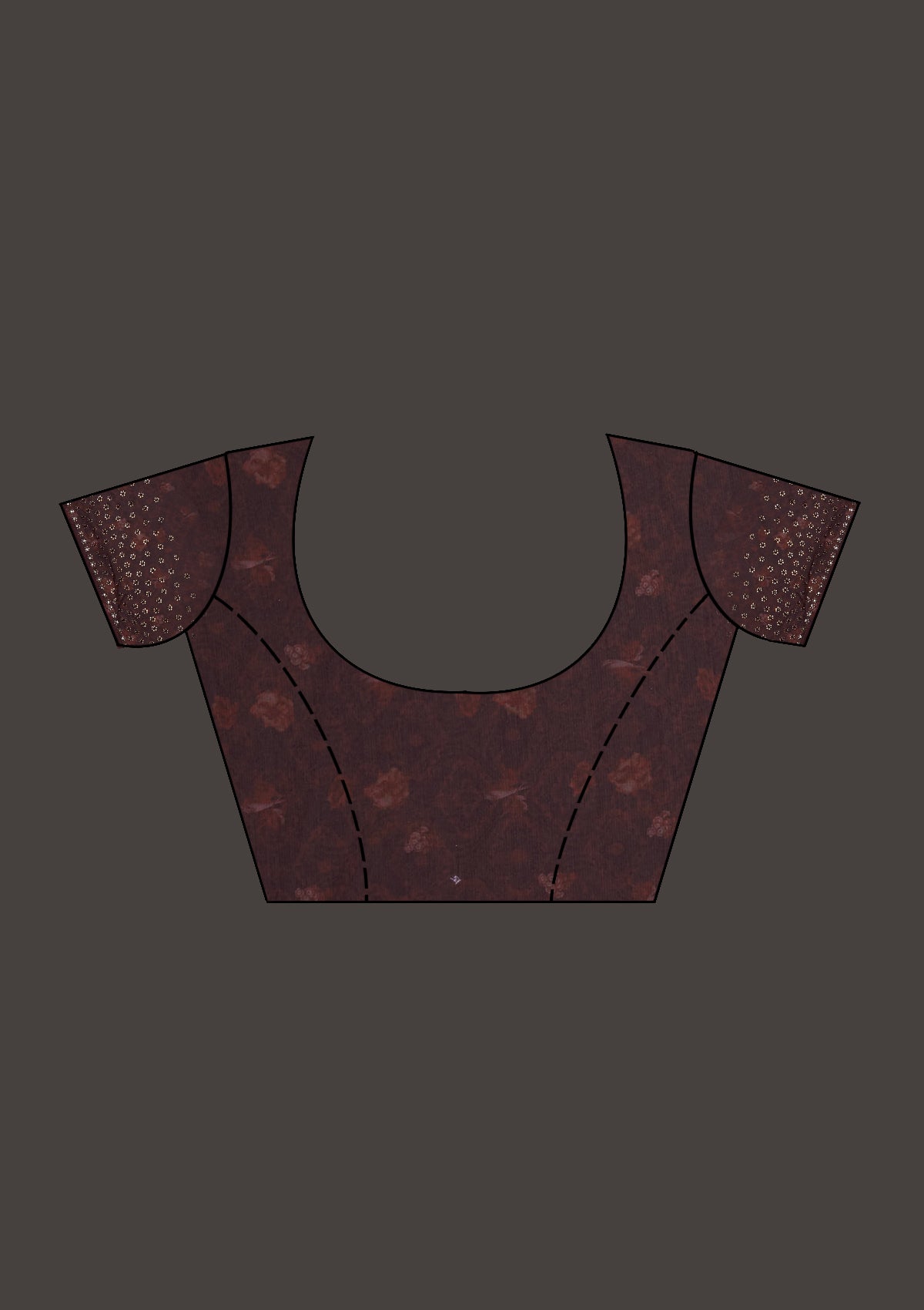 Dark Maroon Swarovski Tissue Saree - Koskii