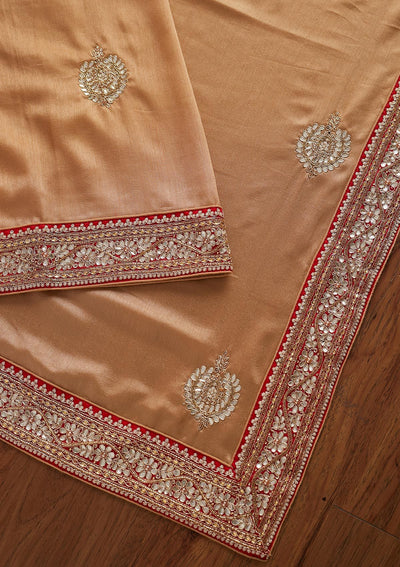 Gold Gotapatti Raw Silk Designer Saree - koskii