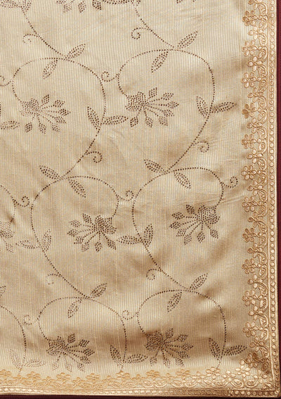Gold Gotapatti Shimmer Designer Saree - koskii
