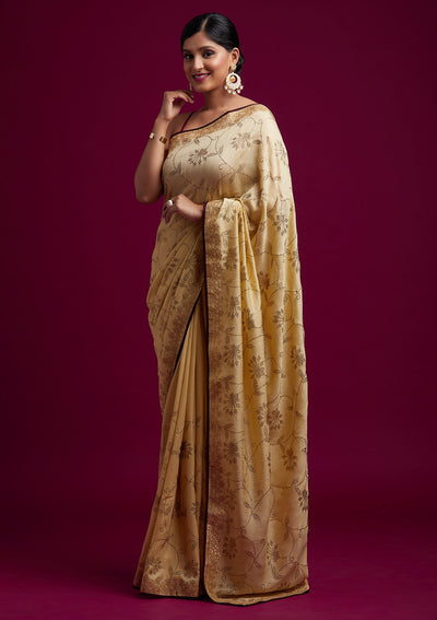 Gold Gotapatti Shimmer Designer Saree - koskii