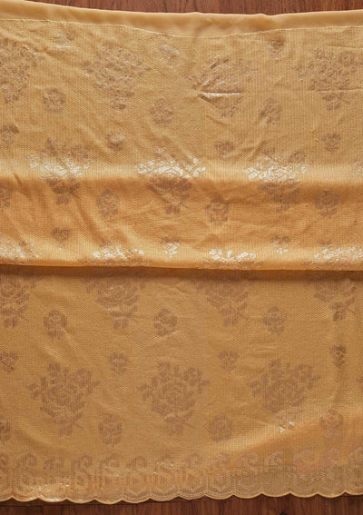 Gold Sequins Georgette Designer Unstitched Salwar Suit - koskii