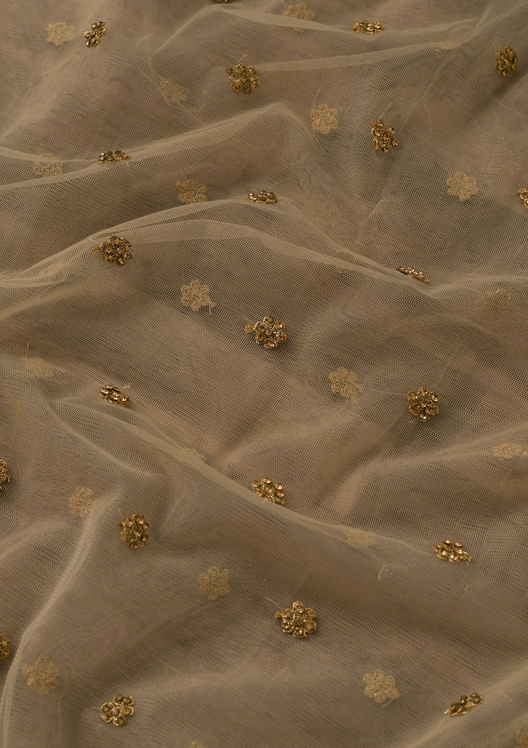 Gold Stonework Net Dupatta-Koskii
