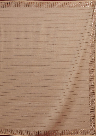 Gold Swarovski Shimmer Designer Saree - koskii