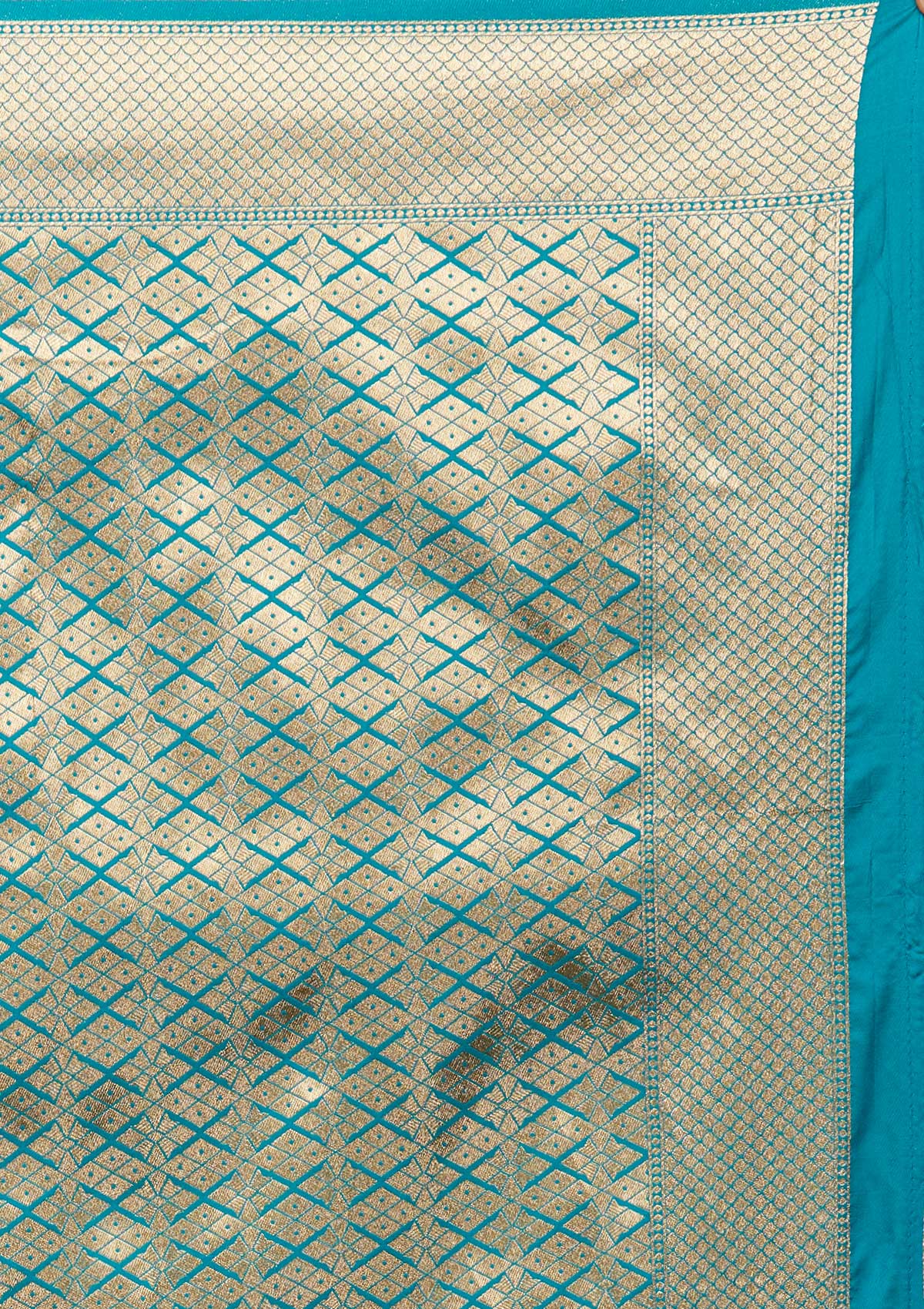 Gold Zariwork Art Silk Designer Saree - Koskii