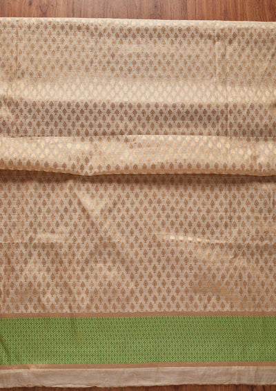 Gold Zariwork Brocade Designer Unstitched Salwar Suit - koskii