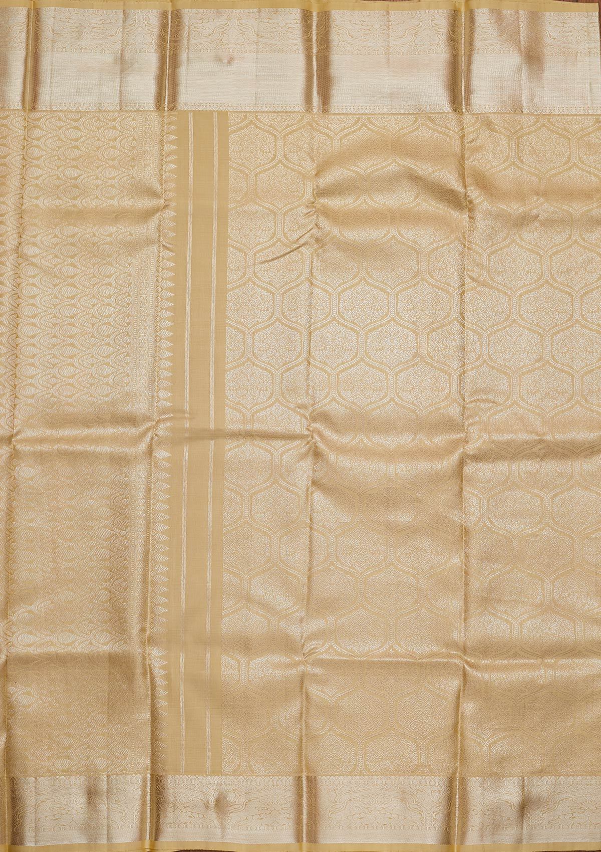 Gold Zariwork Pure Silk Designer Saree - koskii