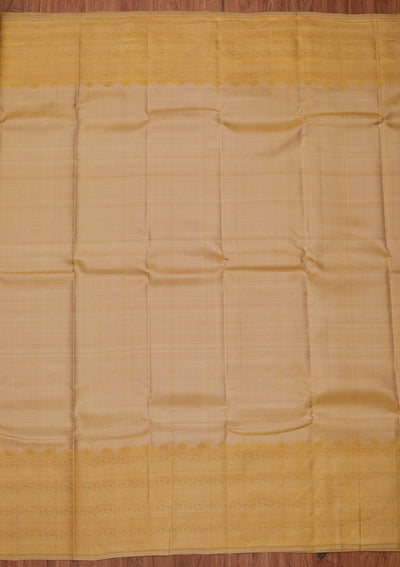 Gold Zariwork Pure Silk Designer Unstitched Saree - Koskii