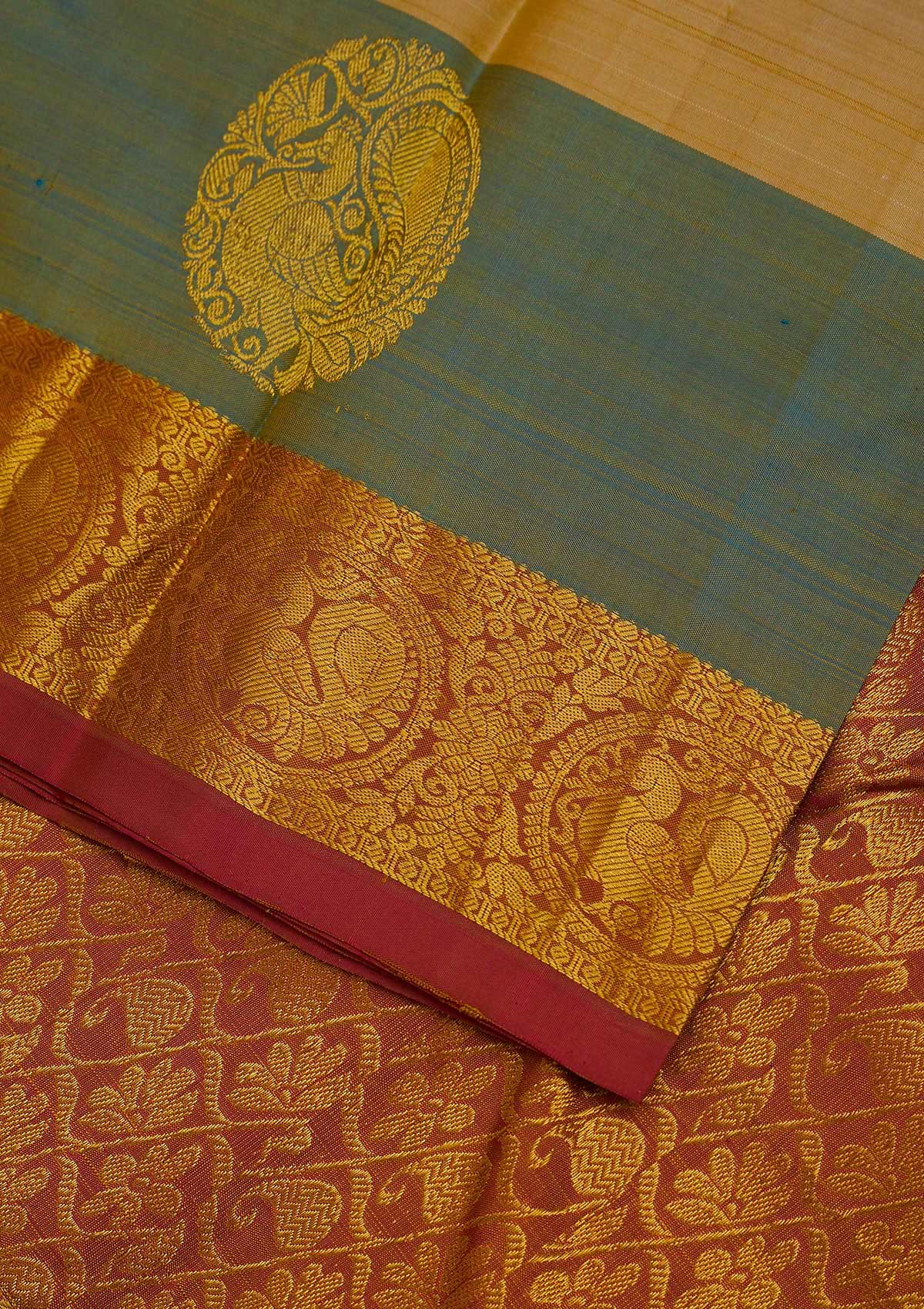 Gold Zariwork Pure Silk Designer Saree - Koskii