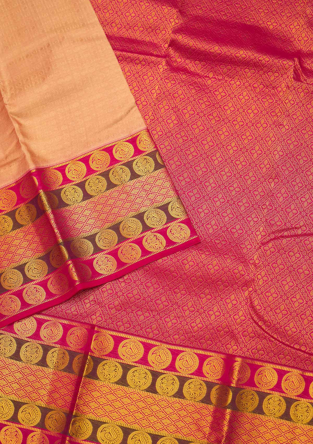 Gold Zariwork Pure Silk Saree - Koskii
