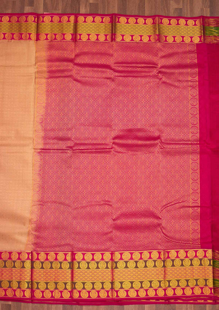 Gold Zariwork Pure Silk Saree - Koskii