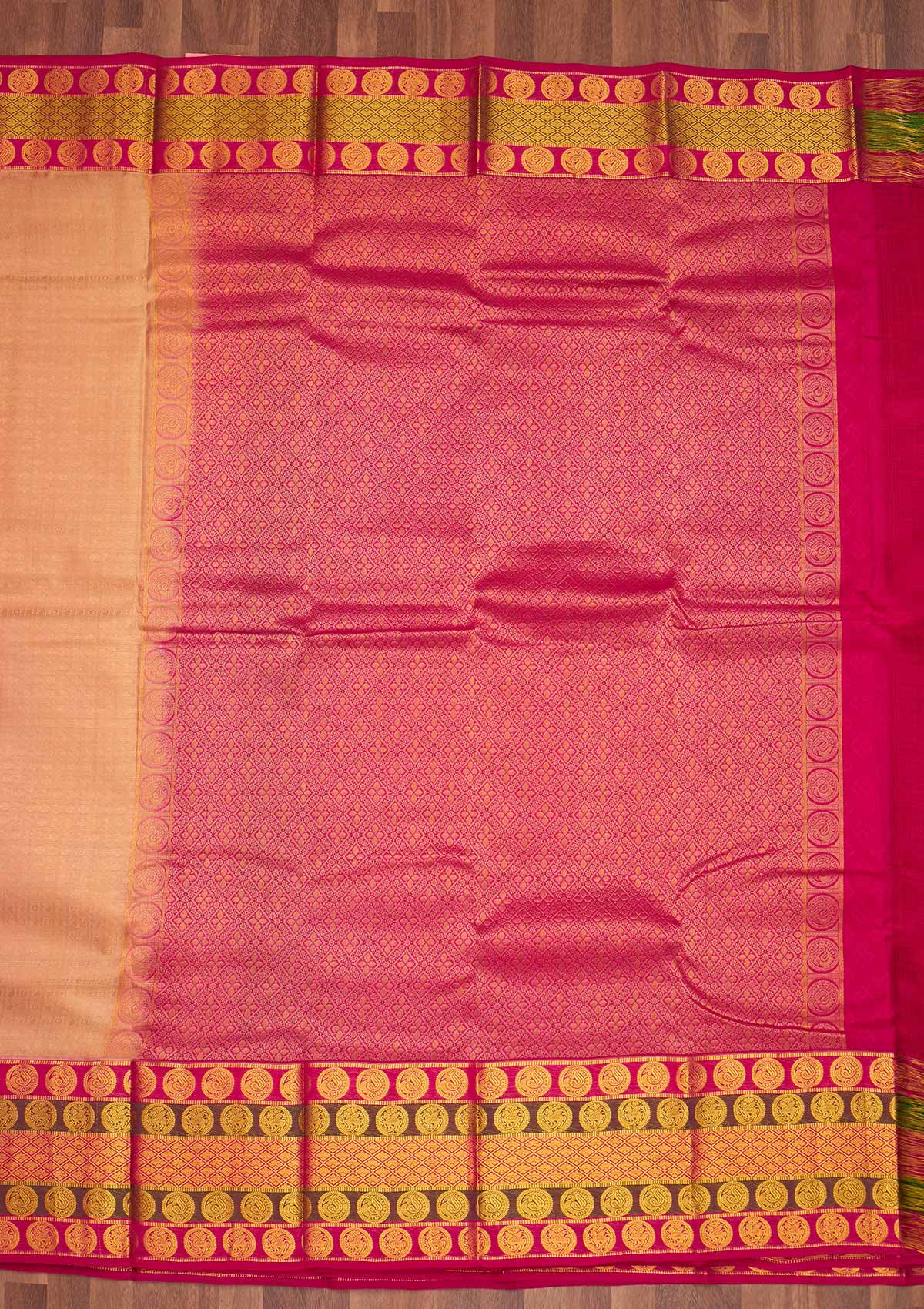 Gold Zariwork Pure Silk Saree - Koskii