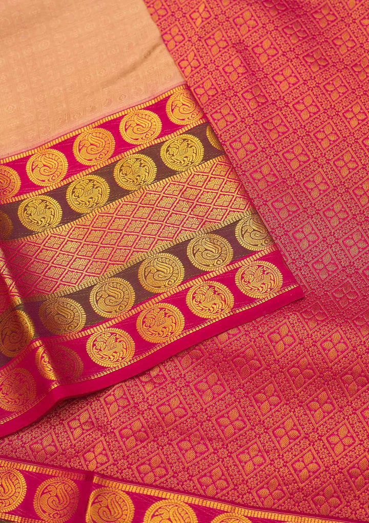 Gold Zariwork Pure Silk Saree - Koskii