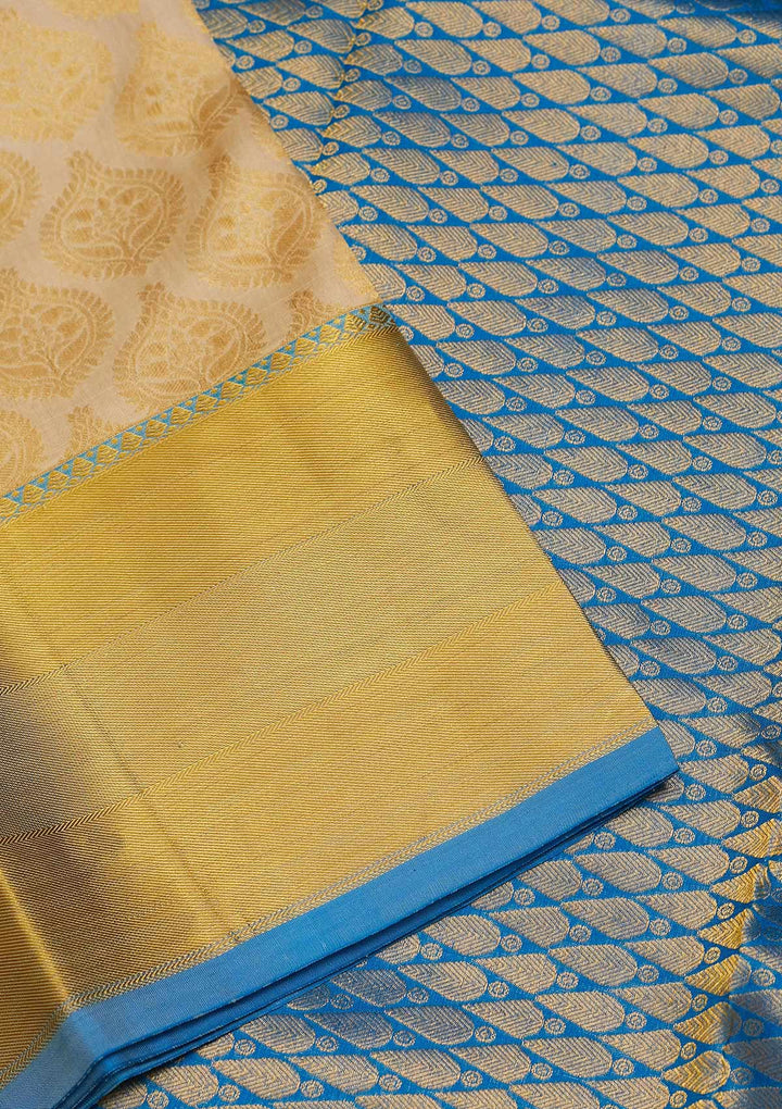 Gold Zariwork Pure Silk Saree-Koskii