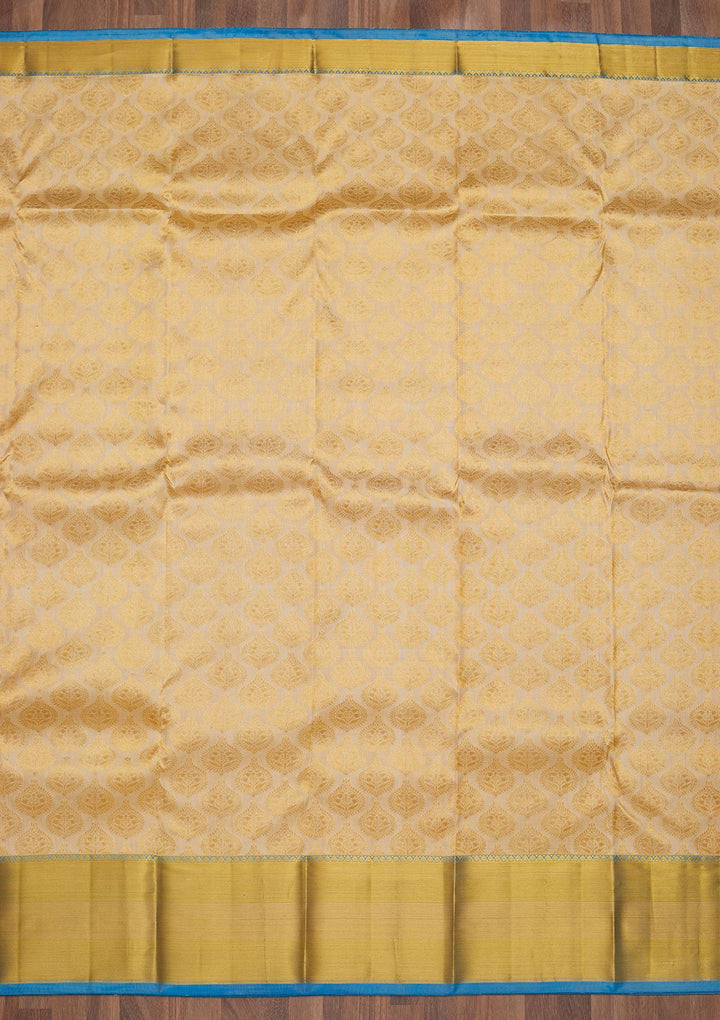 Gold Zariwork Pure Silk Saree-Koskii
