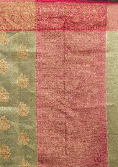 Gold Zariwork Tissue Saree - Koskii