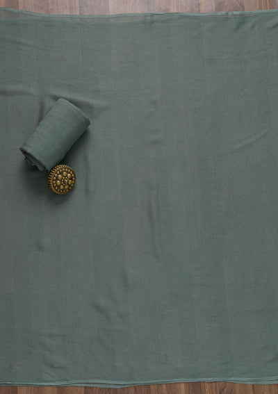 Grey Semi Crepe Swarovski Unstitched Salwar Suit-Koskii