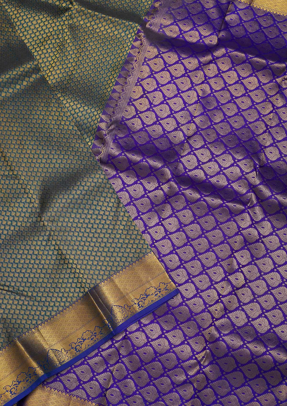 Grey Zariwork Pure Silk Saree-Koskii