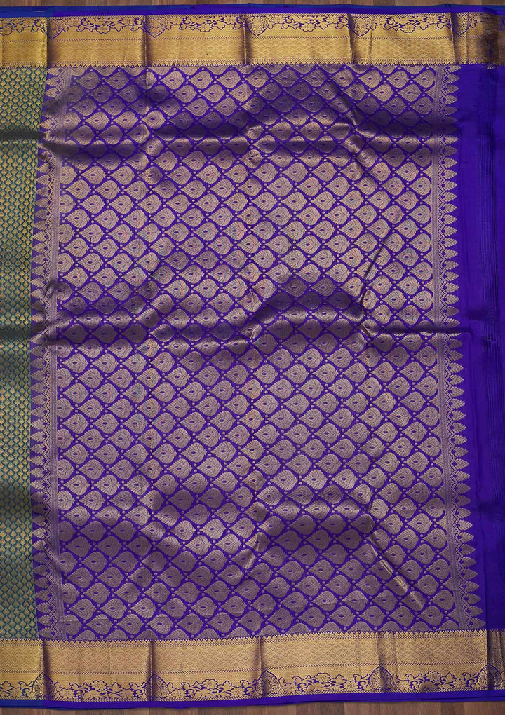 Grey Zariwork Pure Silk Saree-Koskii
