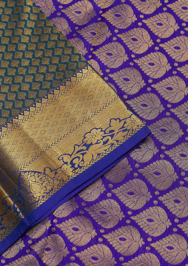 Grey Zariwork Pure Silk Saree-Koskii