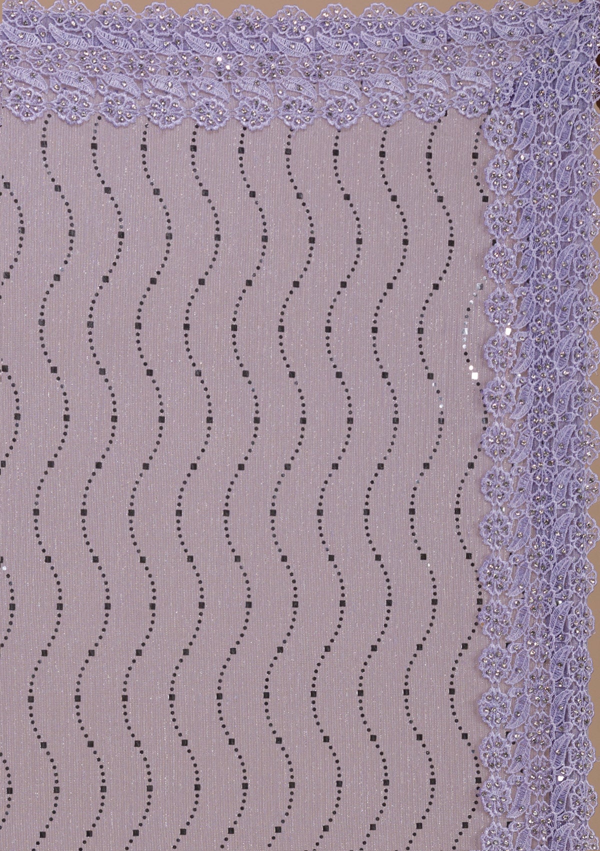 Lavender Sequins Shimmer Saree-Koskii