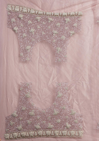 Lavender Silver Stonework Net Designer Lehenga-Koskii