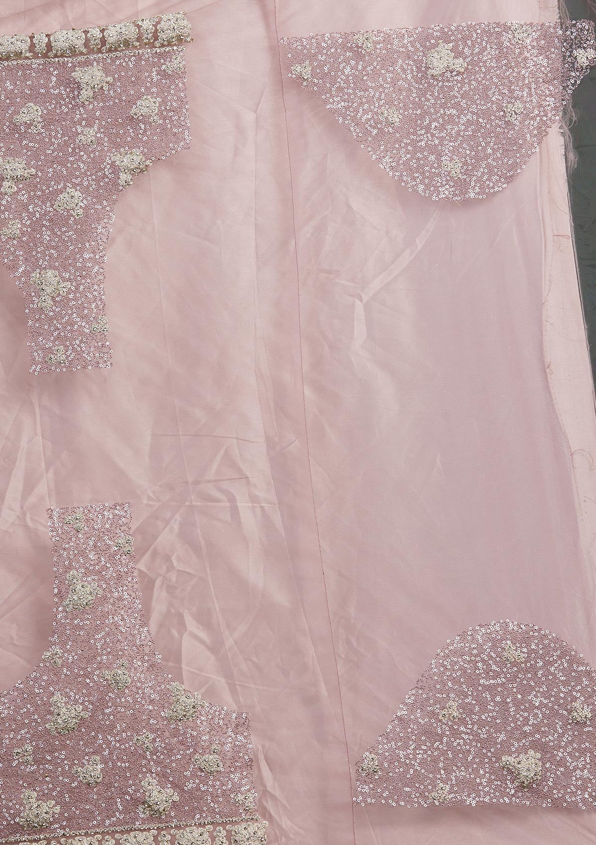 Lavender Silver Stonework Net Designer Lehenga-Koskii