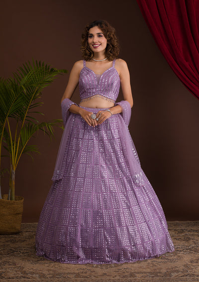 Lilac Purple Wedding Lehenga Choli With Full Handwork - Indian Heavy  Anarkali Lehenga Gowns Sharara Sarees Pakistani Dresses in  USA/UK/Canada/UAE - IndiaBoulevard