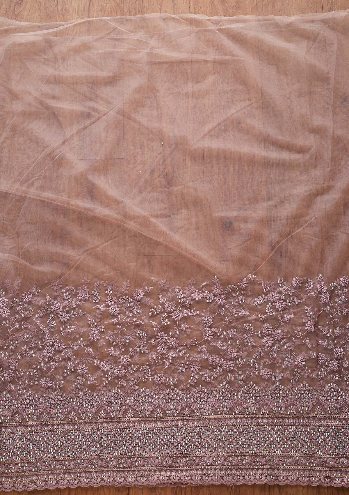 Lavender Stonework Net Designer Saree - koskii